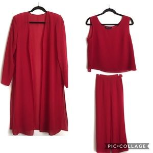Montee Collection 3PC Set Red Size 10